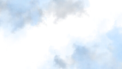 Obraz premium Soft blue-white cloud background with wide copy space in center; airy backdrop for banners, slides and social posts