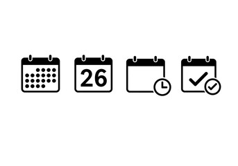 Obraz premium vector calendar icons
