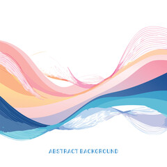 Vector abstract background, fluid gradient waves with smooth shapes and colorful flowing lines, modern soft pastel colors, minimal design, flat style, white background, editable
