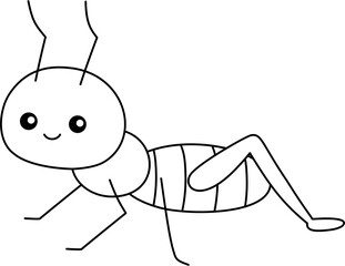 cute insect outline coloring printable worksheet activity