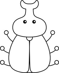 cute insect outline coloring printable worksheet activity