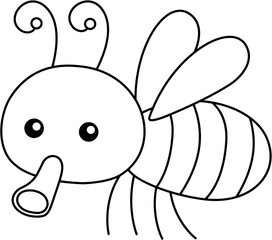 cute insect outline coloring printable worksheet activity