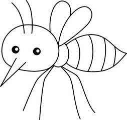 cute insect outline coloring printable worksheet activity
