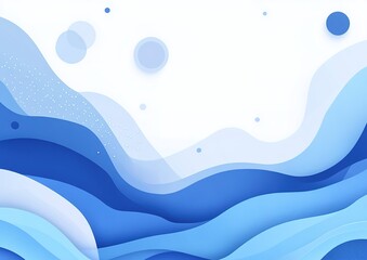 Abstract Blue Wave Background Design