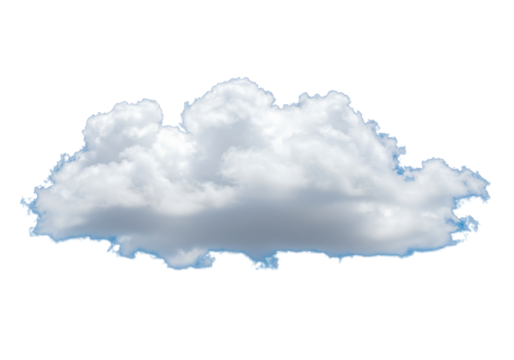 A fluffy white cloud floating in a clear blue sky, symbolizing tranquility and nature