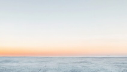 Pastel Sunrise Or Sunset Over Flat Terrain