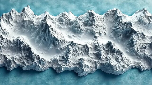 Snowy Mountain Ridge Aerial Landscape in Seamless Pattern Background for Presentations