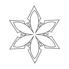 Simple floral and flowers mandala art, mandala design art for holiday decoration, perfect decorative design elements