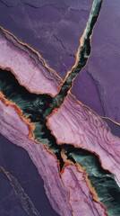 Rosso Levanto slab in purple and green contrast veins with rich texture details