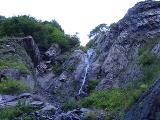waterfall in the mountains
