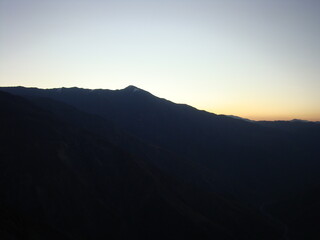 sunset in the mountains