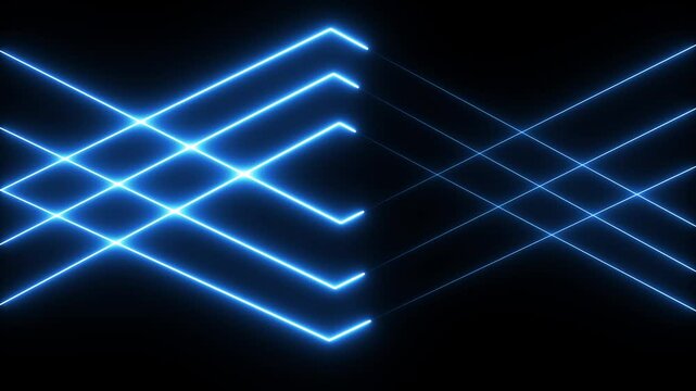 Glowing Neon Lights Line Abstract Banner Wallpaper Background Template. Abstract 3D rendering of neon lights ,Abstract Parallel Lines Technology Neon