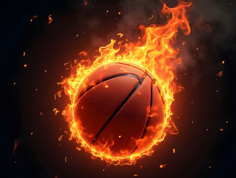 Fire-Powered Basketball Set Bring the Heat to Your Designs with Fiery Elements