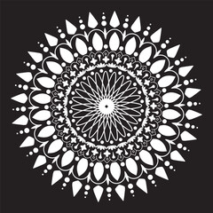 Simple floral and flowers mandala art, mandala design art for holiday decoration, perfect decorative design elements