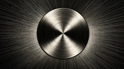 Sleek Metallic Knob with Radiant Texture