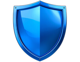 Shiny Blue Protective Emblem – Isolated PNG