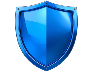 Shiny Blue Protective Emblem – Isolated PNG