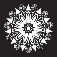 Simple floral and flowers mandala art, mandala design art for holiday decoration, perfect decorative design elements