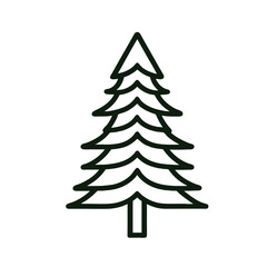 Christmas Tree Vector Illustration – Festive Holiday Design Isolated on White Background
