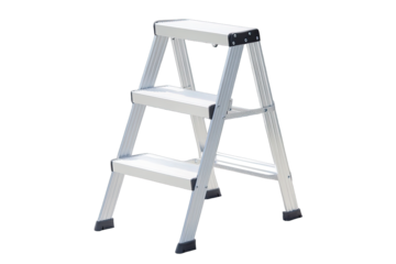 Folding metal stepladder, three steps