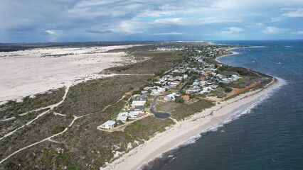 Lancelin, Australia – June 2, 2025: The Sand Dunes and Beaches of Lancelin Western Australia