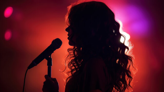 Microphone singer female music.