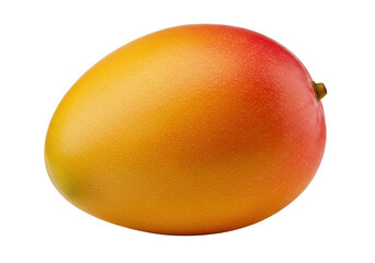 Vibrant mango resting on a clean surface, showcasing its colorful skin and smooth texture