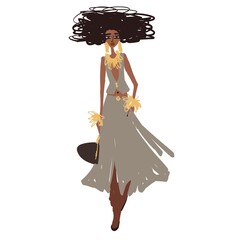 girl in a long dress