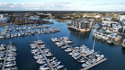 Mandurah, Australia – May 31, 2025: The Coastal Marina Town of Mandurah
