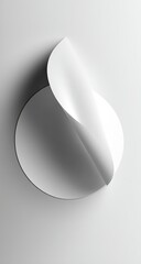 White Circle Sticker Mockup Design