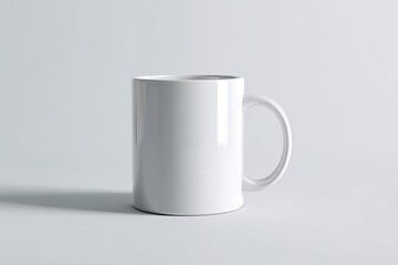 Fototapeta premium Blank White Mug On Light Background