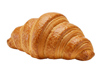 Freshly baked golden croissant on a clean surface, ideal for breakfast or bakery promotions