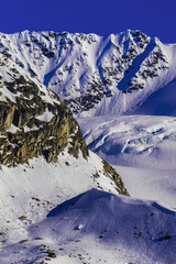 Snowcapped Mountains, Arctic, Spitsbergen, Svalbard, Norway, Europe