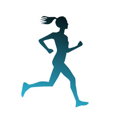 running woman silhouette
