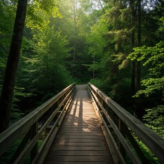 Obraz premium bridge in the forest