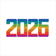 2026 new year text typography design