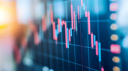 Financial Data Displayed on a Screen Showing Stock Market Trends