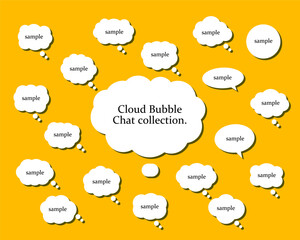 Cloud-Shaped Thought and Speech Bubbles Collection