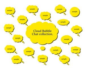 Cloud-Shaped Thought and Speech Bubbles Collection