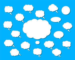 Cloud-Shaped Thought and Speech Bubbles Collection