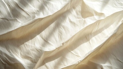 Soft White Fabric Sheet Texture Background in Landscape Orientation