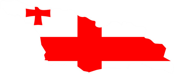 Fototapeta premium georgia flag map 