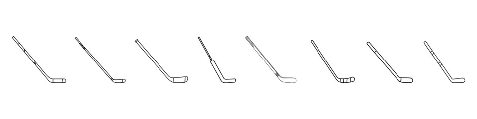 Hockey stick icon vector. Ice hockey stick illustration sign. Ice hockey symbol or logo.