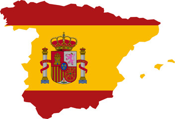 Spain Flag Map