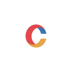 Logo Abstract Simple Initial Letter C Vector on White Background