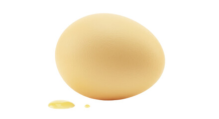 Isolated Egg with Yolk