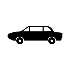 Car icon on white background. Vector illustration.