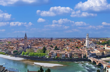 Aerial view of Verona, Italy