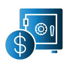 Safe box icon design template