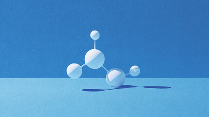 The background image of the interconnection between atoms
